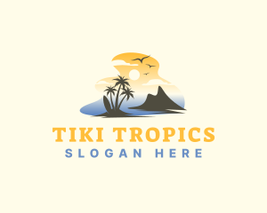 Tropical Summer Surfing logo design