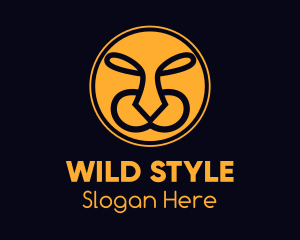 Yellow Wild Tiger  logo design