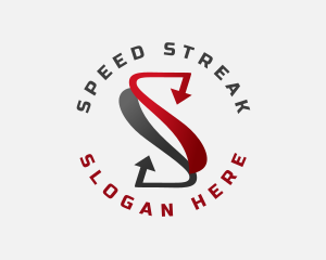 Speed Arrow Letter S  logo design