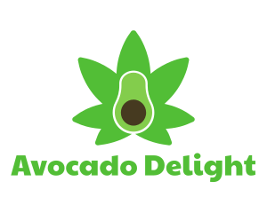 Green Avocado Cannabis logo design