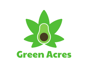 Green Avocado Cannabis logo design