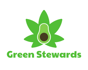 Green Avocado Cannabis logo design