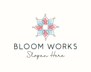 Beauty Spa Flower logo design