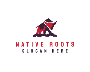 Mountain Native Bison logo design