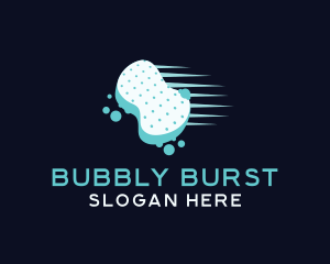 Bubble Sponge Cleaning logo design