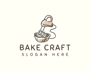 Whisk Mixer Baking logo design