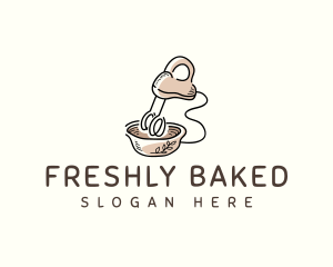 Whisk Mixer Baking logo design