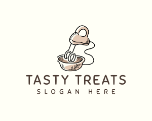 Whisk Mixer Baking logo design