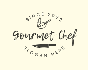 Cooking Knife Gourmet logo design