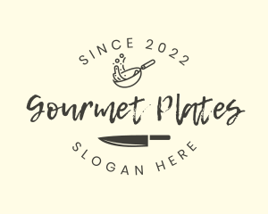Cooking Knife Gourmet logo design
