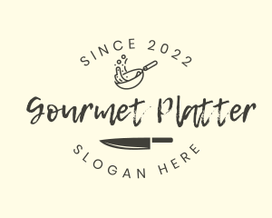 Cooking Knife Gourmet logo design