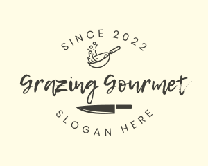 Cooking Knife Gourmet logo design