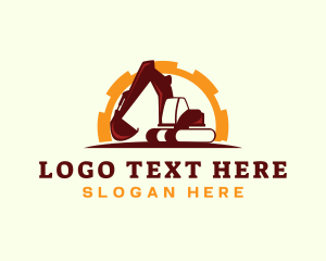 Excavator Gear Backhoe Logo