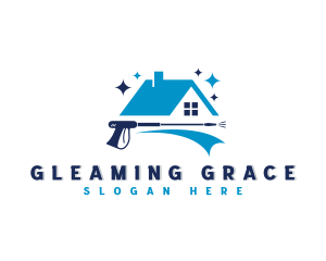 Sparkling Pressure Washer logo design