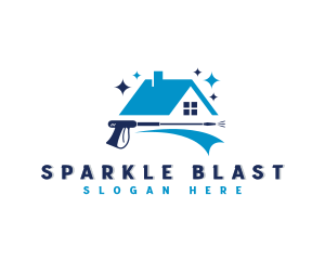 Sparkling Pressure Washer logo design