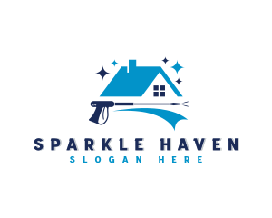 Sparkling Pressure Washer logo design