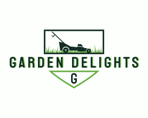 Lawn Mower Landscaping Garden logo design