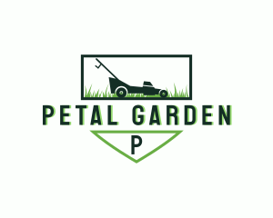 Lawn Mower Landscaping Garden logo design