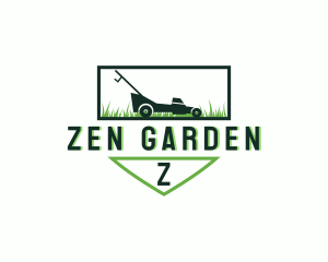 Lawn Mower Landscaping Garden logo design