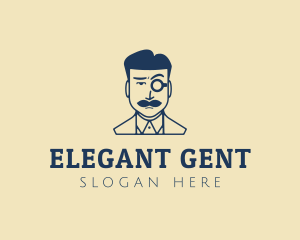 Gentleman Monocle Hipster logo