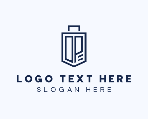 Luggage Suitcase Letter DP logo