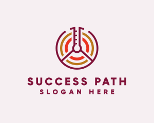 Chemistry Temperature Target logo design