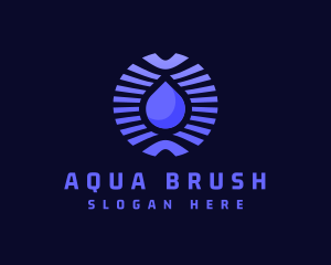 Natural Water Droplet logo design