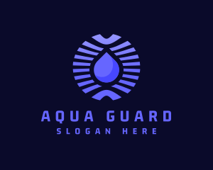 Natural Water Droplet logo design