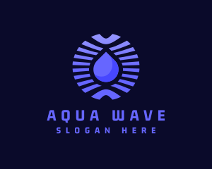 Natural Water Droplet logo design