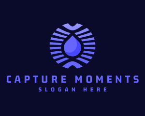 Natural Water Droplet logo