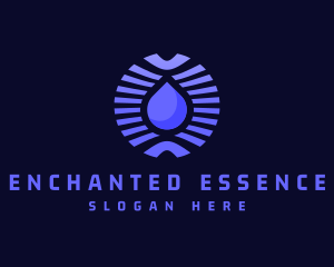 Natural Water Droplet logo design