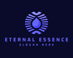Natural Water Droplet logo design