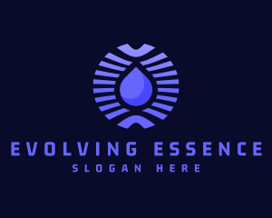 Natural Water Droplet logo design