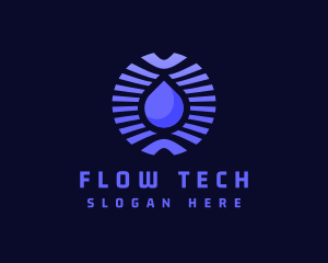 Natural Water Droplet logo design