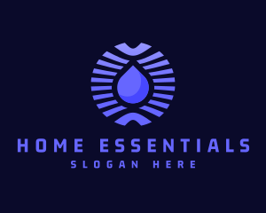 Natural Water Droplet logo design