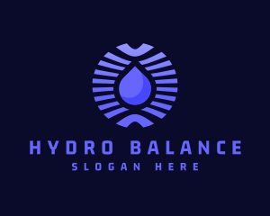 Natural Water Droplet logo design