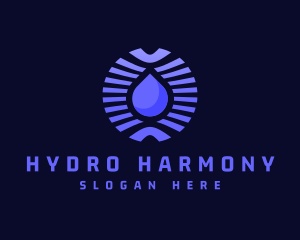 Natural Water Droplet logo