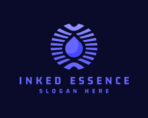 Natural Water Droplet logo design