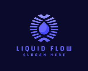 Natural Water Droplet logo design