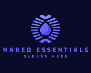 Natural Water Droplet logo design