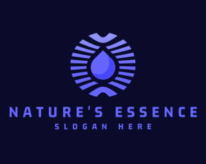 Natural Water Droplet logo design