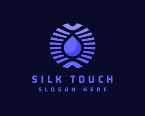 Natural Water Droplet logo design