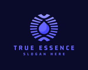 Natural Water Droplet logo design