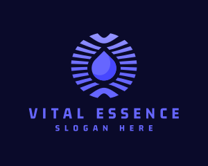 Natural Water Droplet logo design