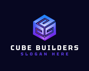 Technology Software Cube logo design