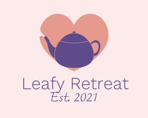 Violet Teapot Love logo design