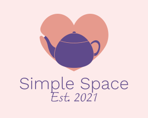 Violet Teapot Love logo design