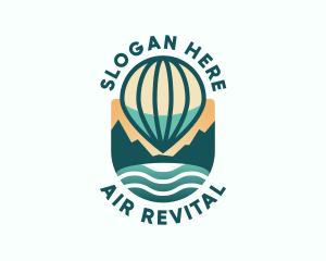 Hot Air Balloon Pin logo design