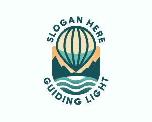 Hot Air Balloon Pin logo design