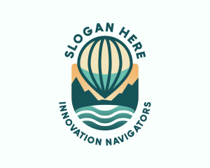 Hot Air Balloon Pin logo design